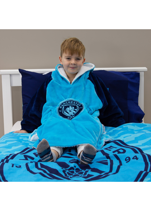 HUGZEE Man City FC City Hooded Wearable Fleece (Adult) - Medium Image 5