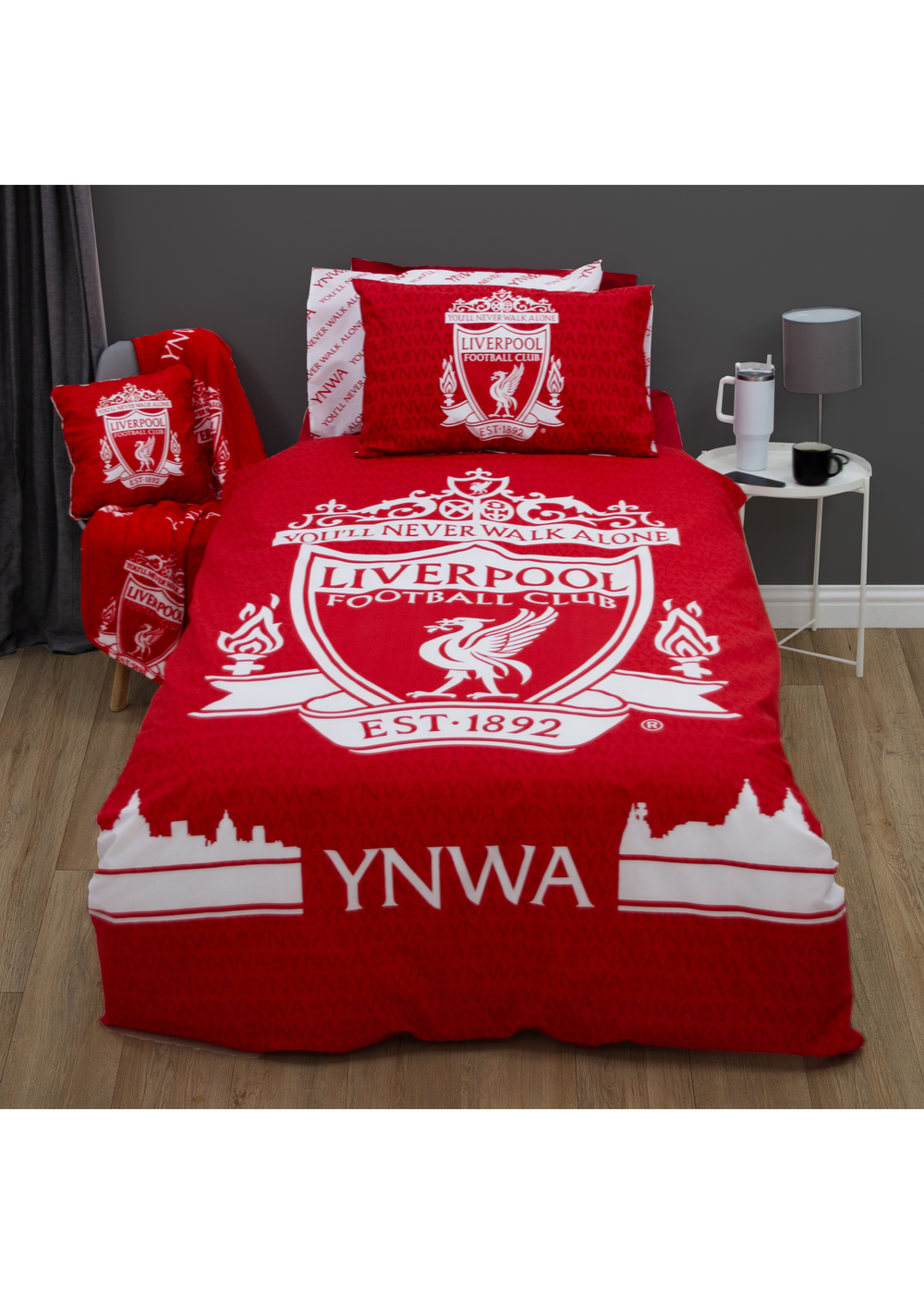 Liverpool FC Tone Duvet Cover Set - Single Image 1