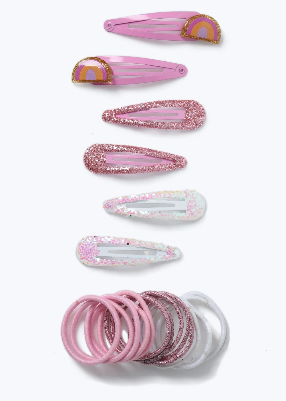 Bobble Set Multicoloured Glitter Hair Clips & Bobble Sets - One Size