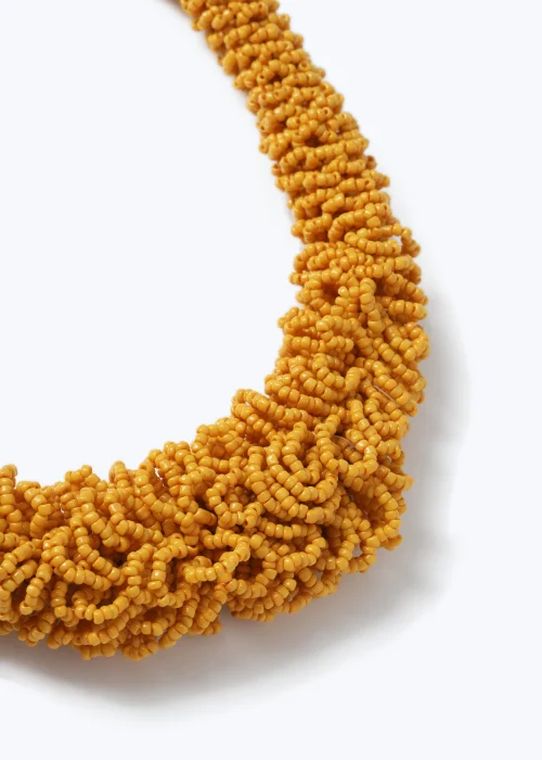 Orange Frazzle Collar Necklace - One Size Image 2