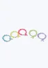 Kids 5 Pack Multicoloured BFF Bracelets - One Size Image 2