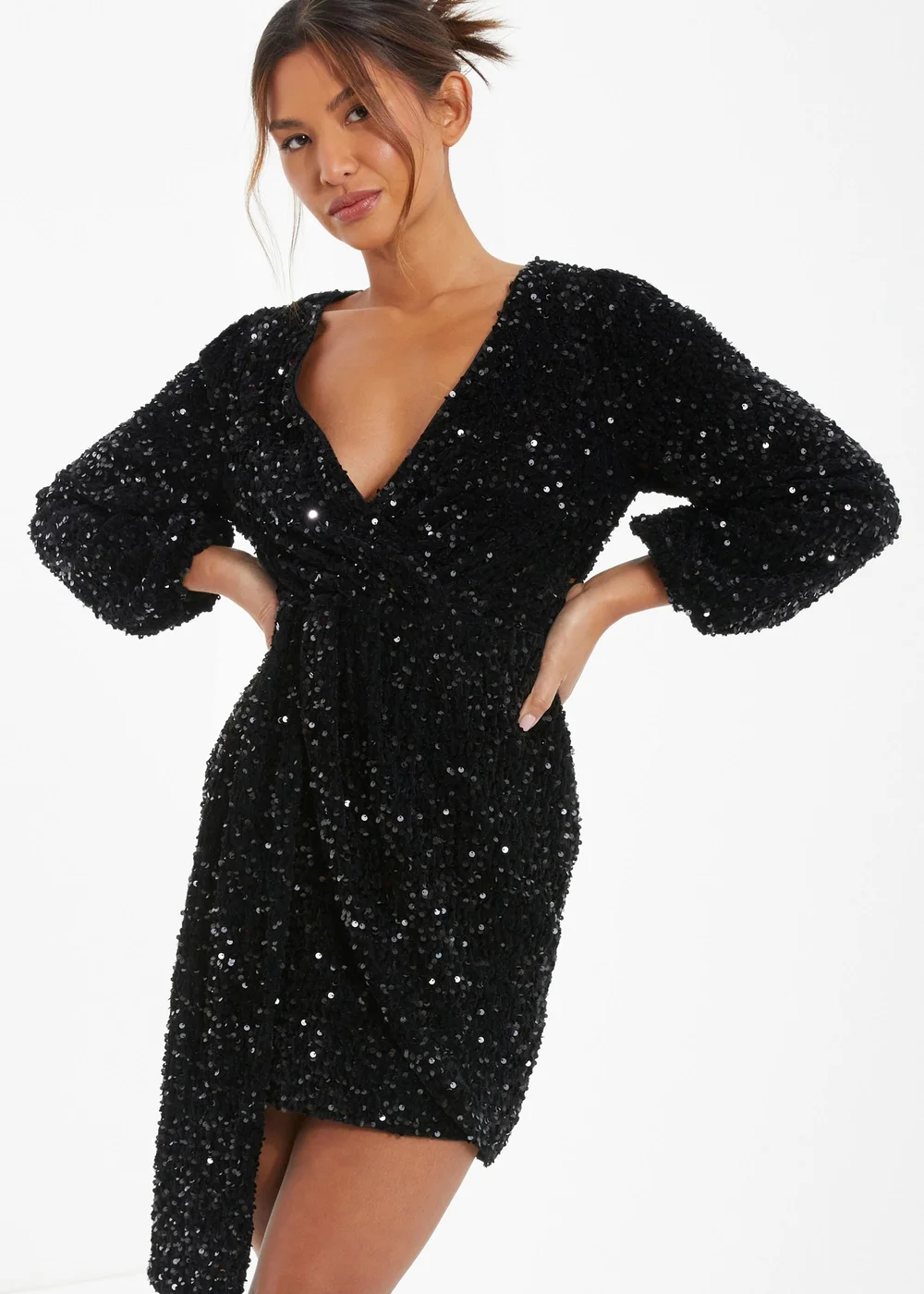 black sparkly dress quiz Quiz Sequin Strapless Midaxi Dress - Black