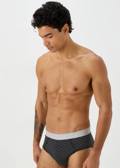 4 Pack Black Print Briefs - S Image 2