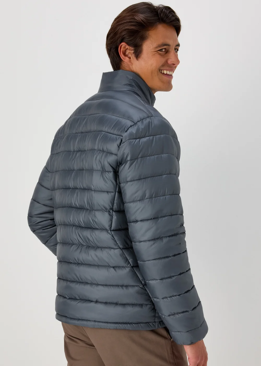 Grey Funnel Puffer Jacket - XS Image 2