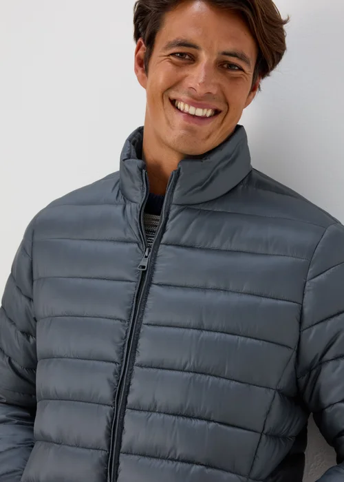 Grey Funnel Puffer Jacket - XS Image 3