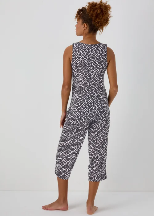 Black Heart Print Capri Pyjamas - Extra small Image 2
