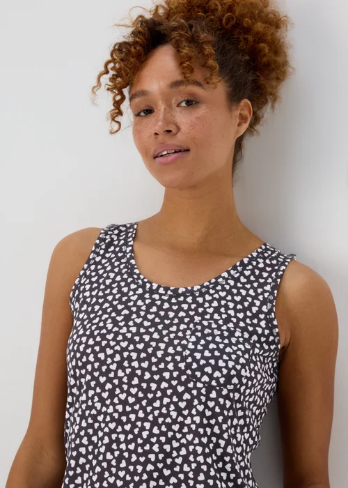 Black Heart Print Capri Pyjamas - Extra small Image 3