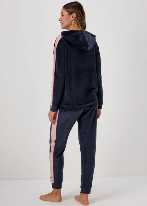 Navy Stripe Hoodie & Pyjama Set - Extra small Image 2