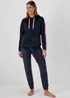 Navy Stripe Hoodie & Pyjama Set - Extra small Image 1