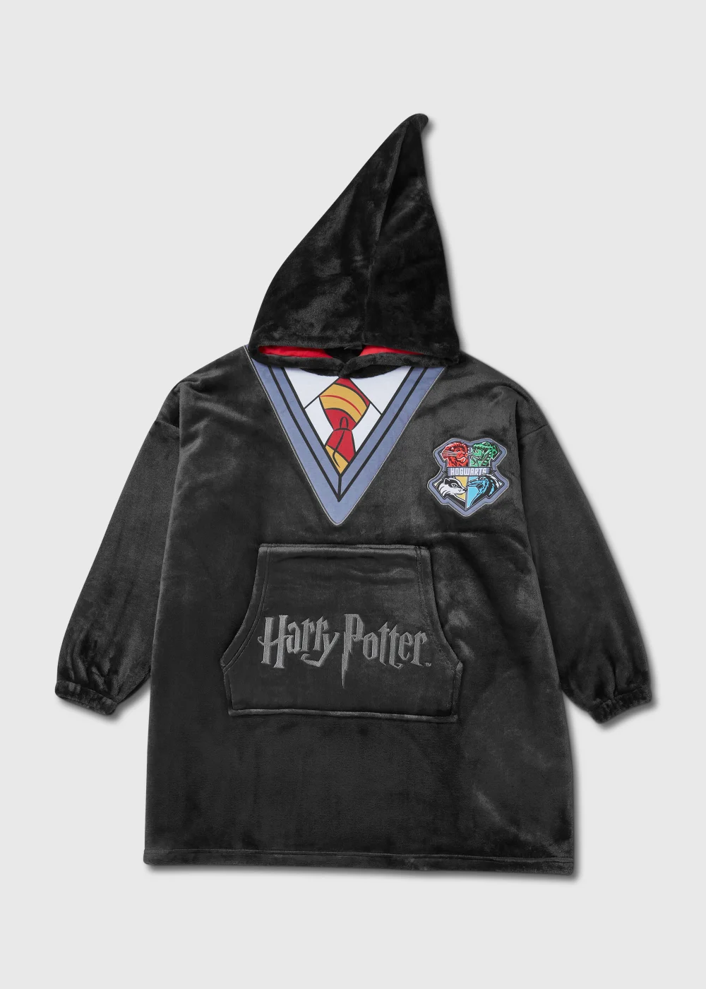 Kids Black Harry Potter Snuggle Hoodie (4-13yrs) - Age 4 - 6 Years Image 1