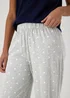 Grey Marl Wide Leg Pyjama Bottoms - Small Image 3