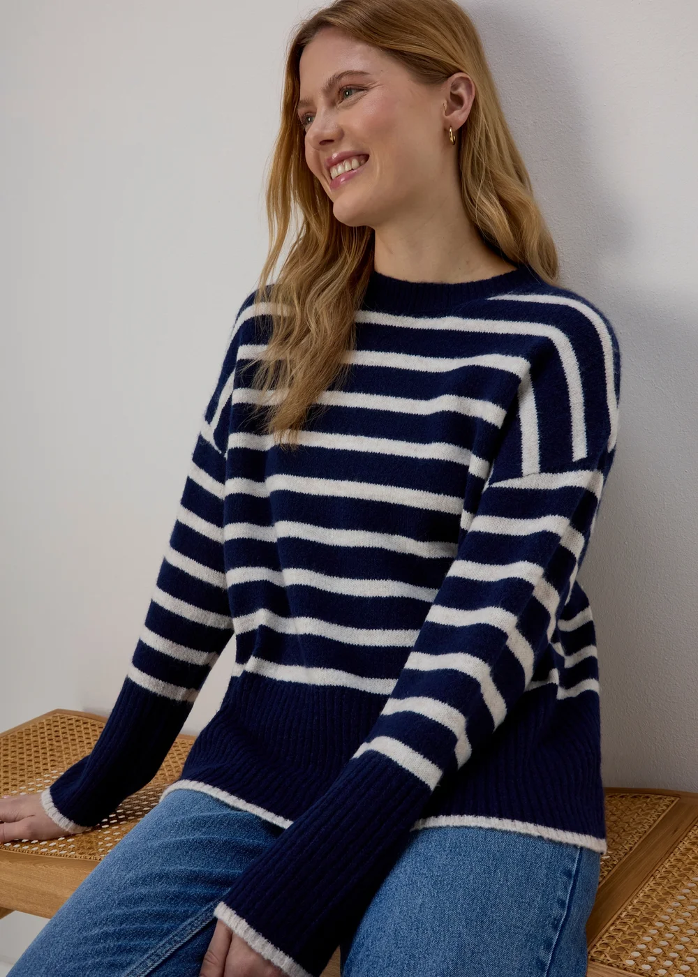 Navy Stripe Jumper - XS Image 1