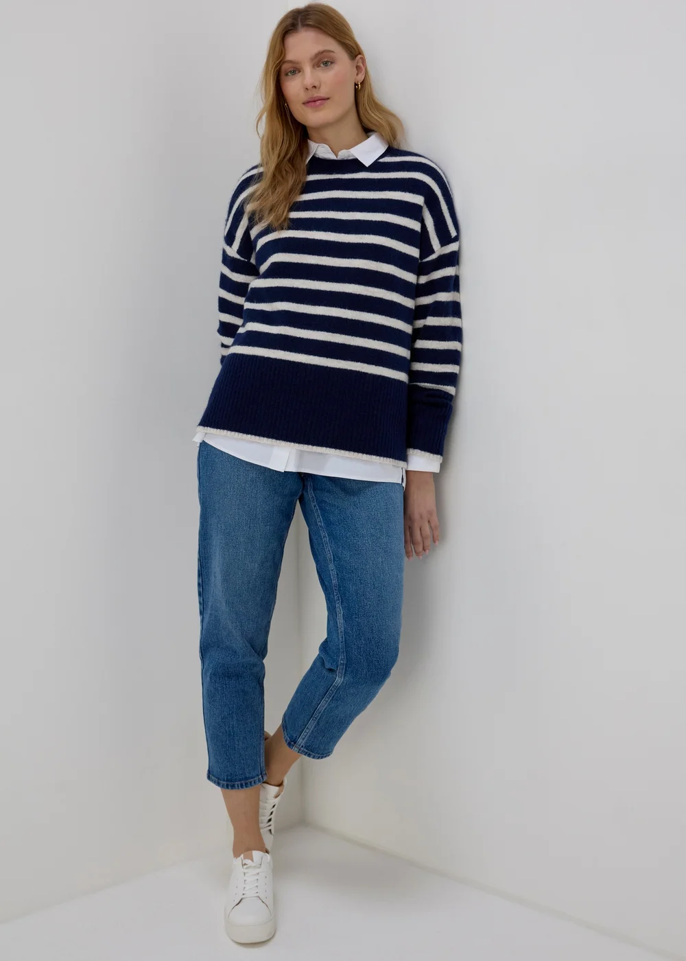 Navy Stripe Jumper - XS Image 4