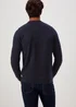 Navy Argyle Zip Up Polo Shirt - S Image 2