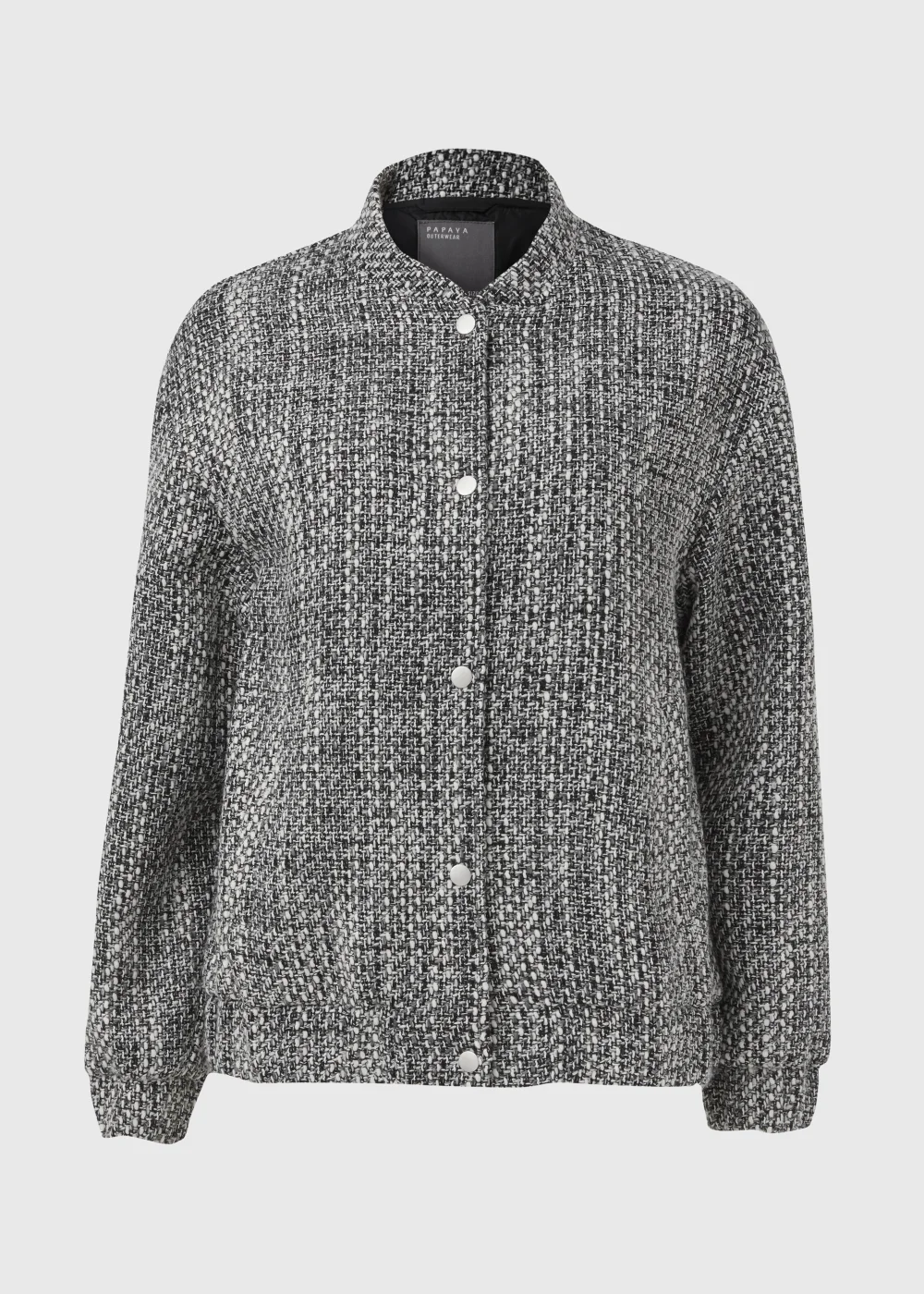 Black & White Print Luxe Bomber Jacket - 8 Image 5