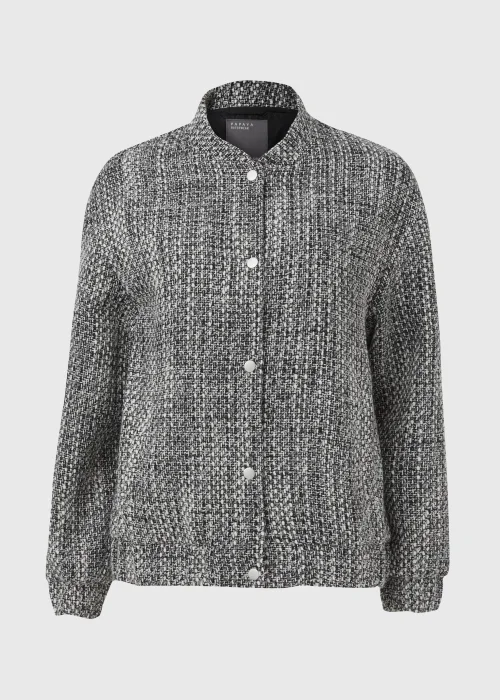 Black & White Print Luxe Bomber Jacket - 8 Image 5