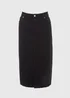 Black Denim Midi Skirt - 8 Image 5
