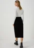 Black Denim Midi Skirt - 8 Image 2