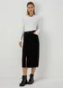 Black Denim Midi Skirt - 8 Image 1