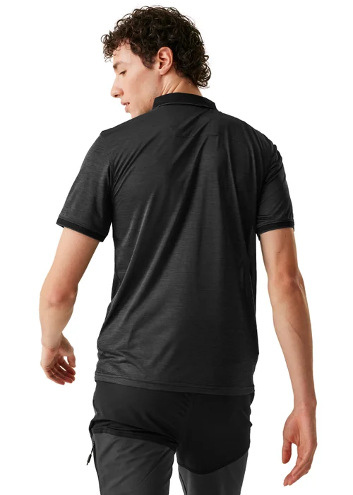 Regatta Black Remex Polo Shirt - S Image 2