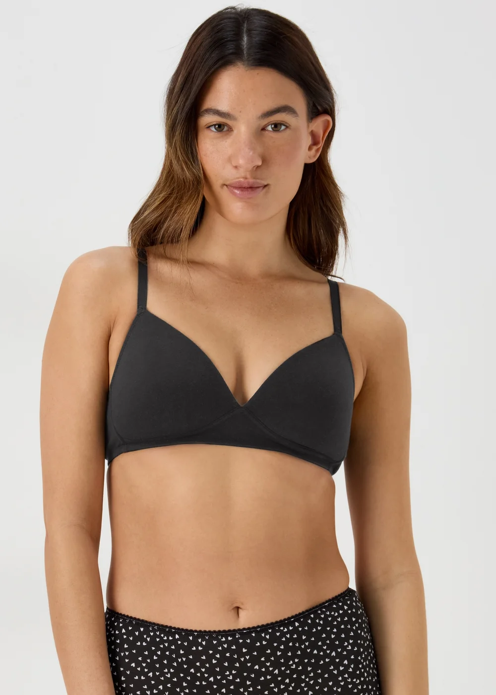 2 Pack Black And White Padded Bras - 32C Image 2