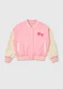 Girls Pink Varsity Jacket (7-13yrs) - Age 10 Years Image 1