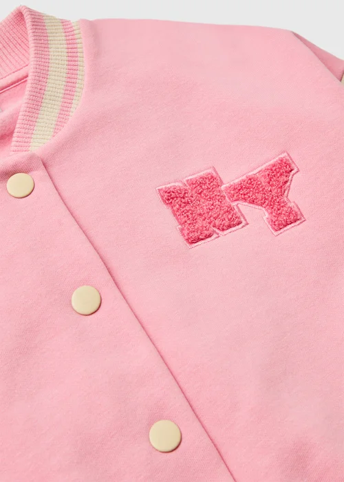 Girls Pink Varsity Jacket (7-13yrs) - Age 10 Years Image 2