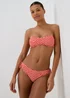 Orange Twist Stripe Bikini Top - Size 6 Image 3