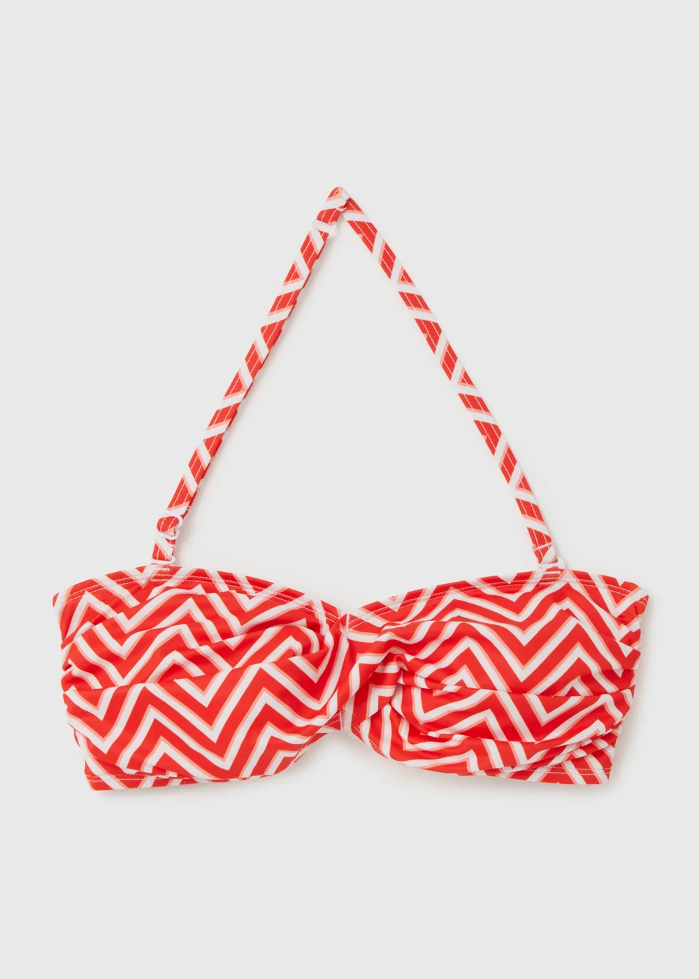 Orange Twist Stripe Bikini Top - Size 6 Image 4