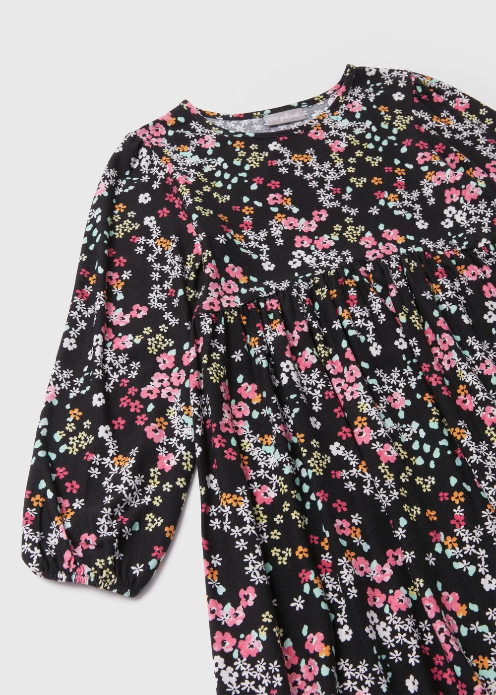 Girls Multicolour Floral Soft Touch Dress (7-13yrs) - 7 Yrs Image 2
