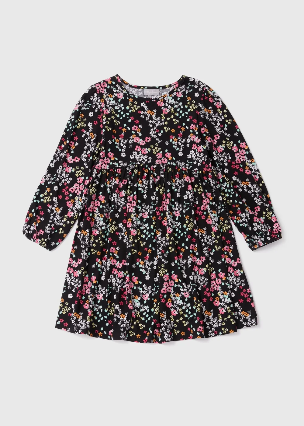 Girls Multicolour Floral Soft Touch Dress (7-13yrs) - 7 Yrs Image 1