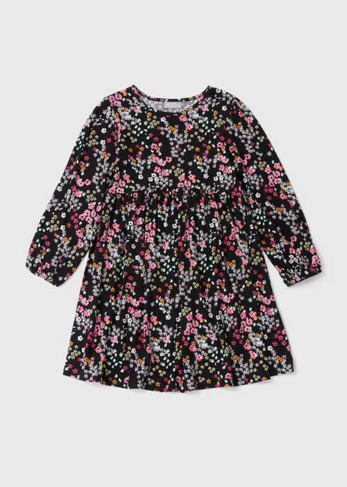 Girls Multicolour Floral Soft Touch Dress (7-13yrs) - 7 Yrs Image 1