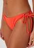 Orange Ribbed Triangle Bikini Bottoms - Size 6 Image 3