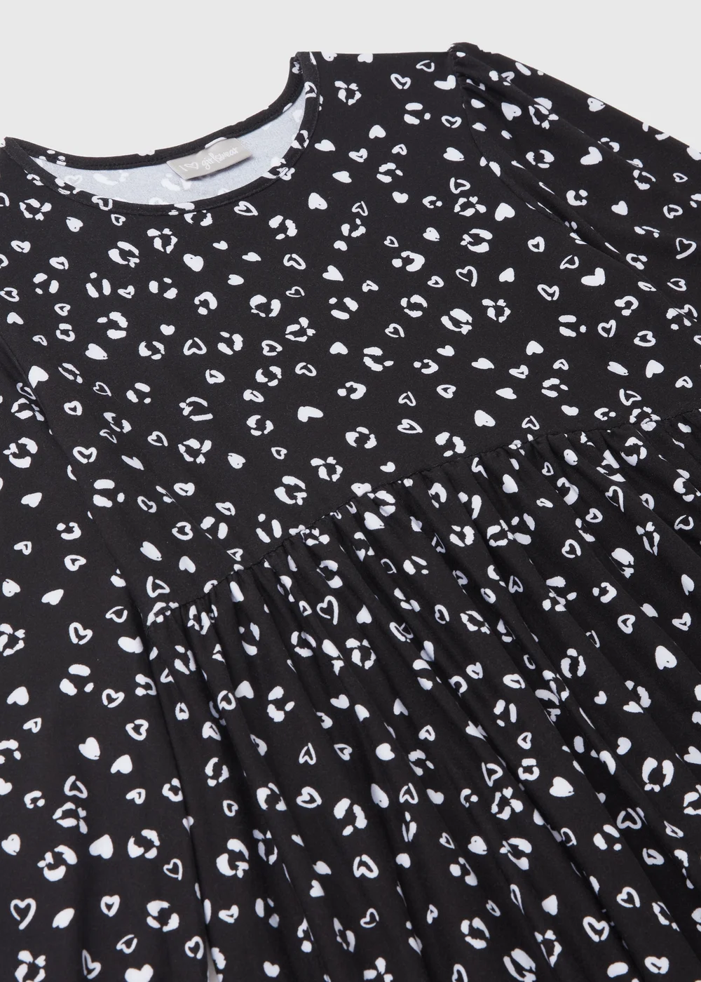 Girls Black Print Dress (7-13 yrs) - 7 Yrs Image 2