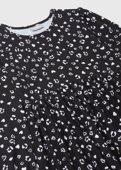 Girls Black Print Dress (7-13 yrs) - 7 Yrs Image 2