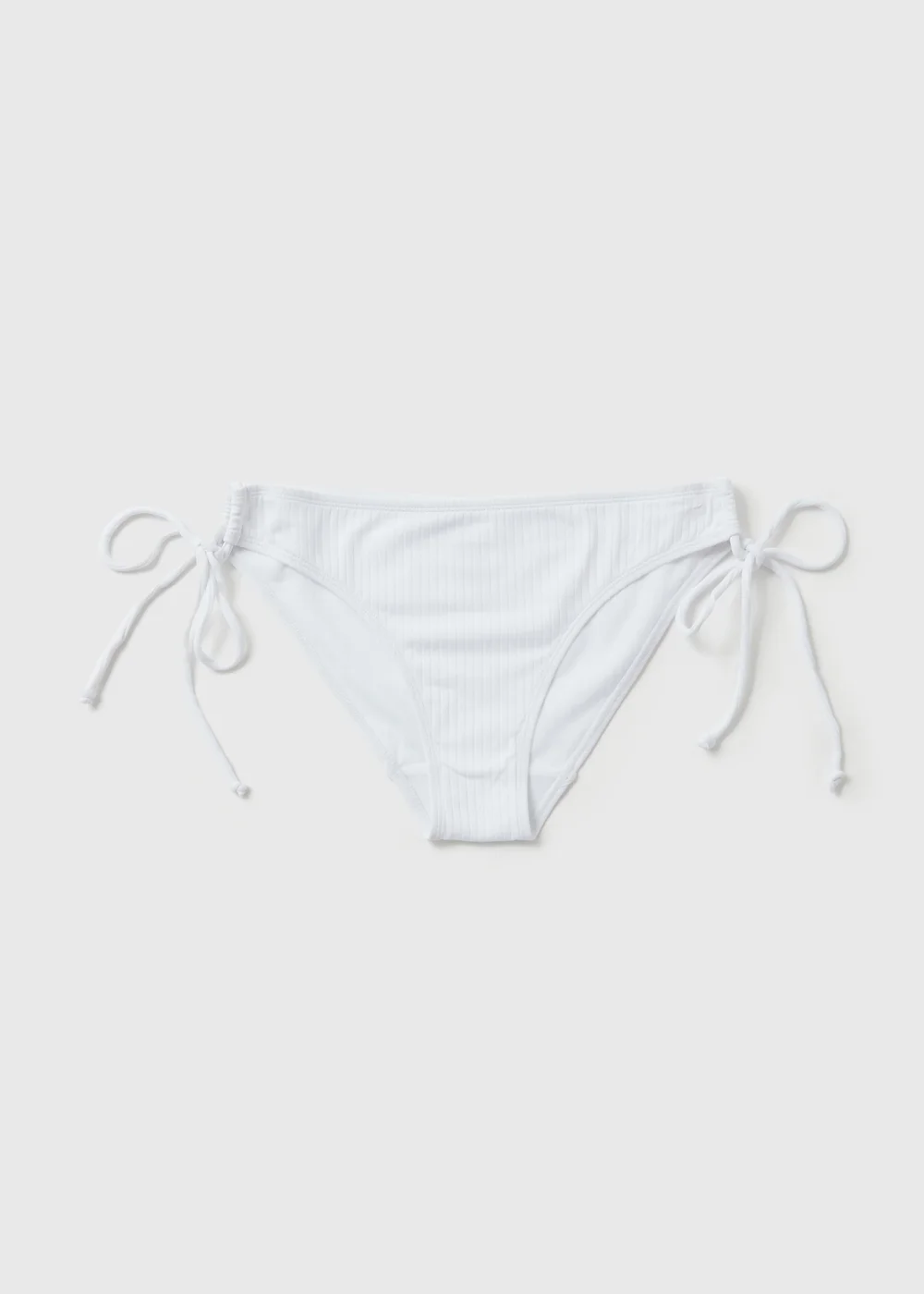 White Triangle Rib Bikini Bottoms - 6 Image 4