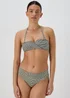 Monochrome Textured Stripe Bikini Bottoms - Size 6 Image 1