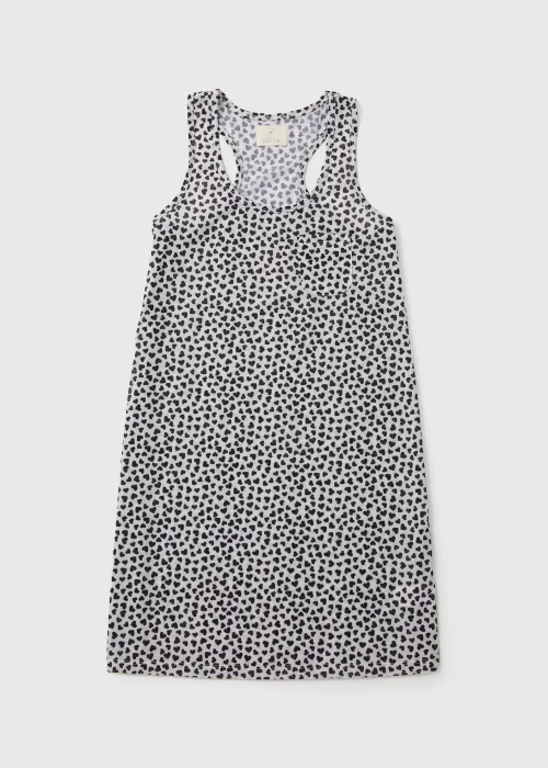 Cream Heart Print Nightie - Small Image 4