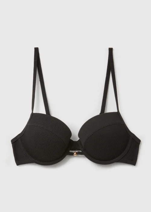 Black Underwired Bikini Top - 32B Image 4
