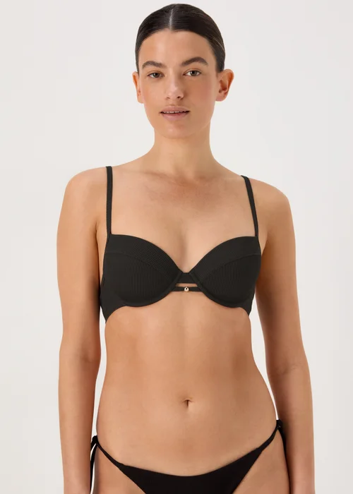 Black Underwired Bikini Top - 32B Image 1