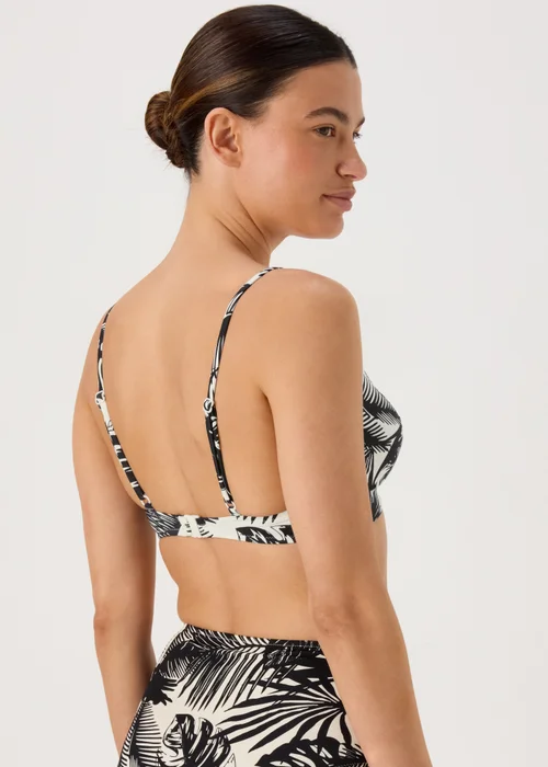 Monochrome Palm Comfort Mould Bikini Top - 32B Image 2