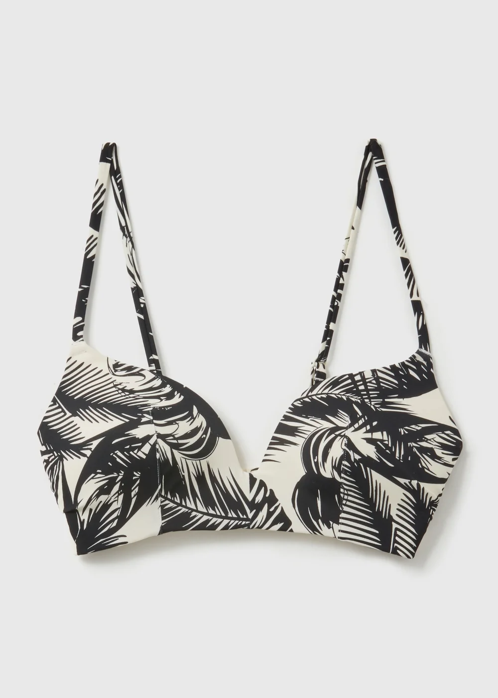 Monochrome Palm Comfort Mould Bikini Top - 32B Image 4
