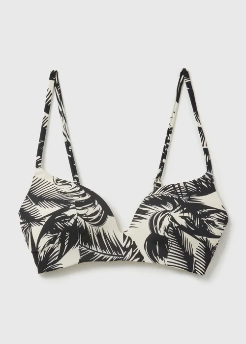 Monochrome Palm Comfort Mould Bikini Top - 32B Image 4