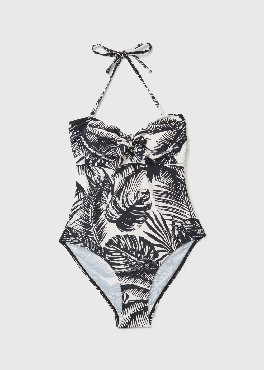 Monochrome Palm Leaves Swimsuit - 8 Image 4