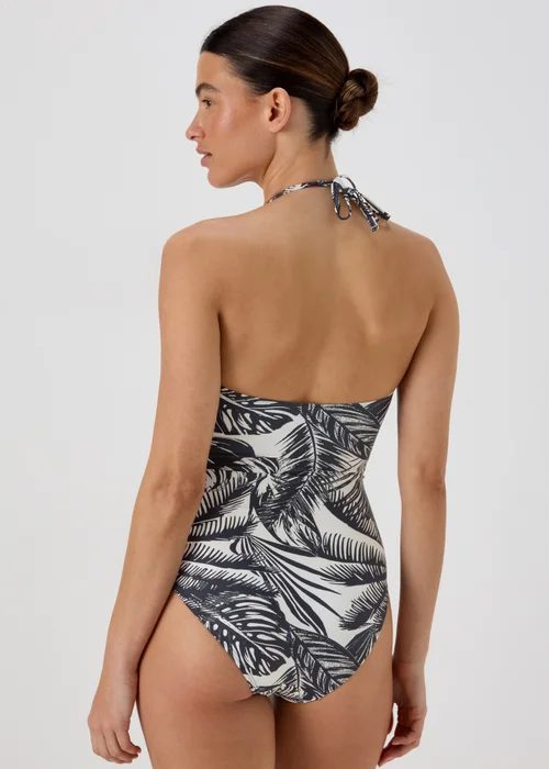 Monochrome Palm Leaves Swimsuit - 8 Image 2