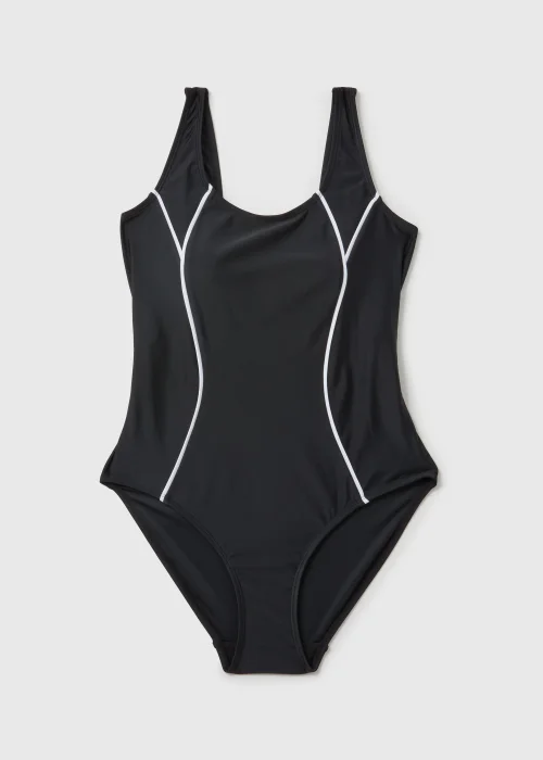 Souluxe Black Panel Swimsuit - 8 Image 4
