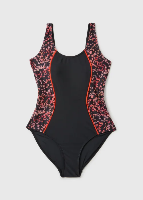 Souluxe Black Petal Print Swimsuit - Size 8 Image 4
