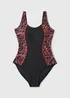 Souluxe Black Petal Print Swimsuit - Size 8 Image 4