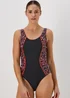 Souluxe Black Petal Print Swimsuit - Size 8 Image 1
