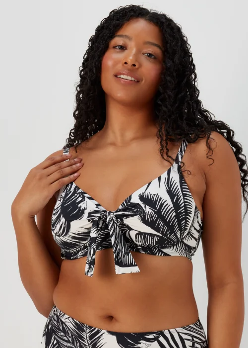 Black Print Bikini Top - 32DD Image 1